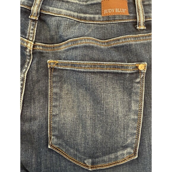 Judy Blue 14W Skinny Fit Capri Jeans Mid Rise Stretch Blue Wash Denim - Picture 9 of 10